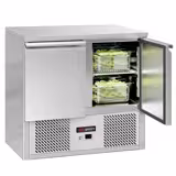Hűtött munkaasztal ECO - 900x700 mm - GN 1/1 - 240 liter - statikus - 2 ajtóval