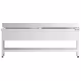 Plonge à marmites en inox PREMIUM - 2000x700mm - avec étagère basse & 2 bacs