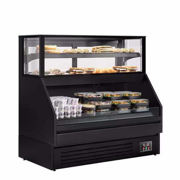 Sales counter - 1500mm - 251 liters - with shelf above & below