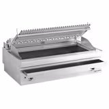 Elektrische grillplaat - 13,75kW - 1200mm - Kantelbaar grillrooster - Tafelmodel - 700mm diep - RVS