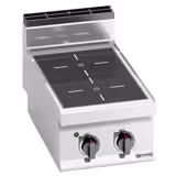 Cucina in vetroceramica professionale - LORENZO 700 - 400x714x430mm - 6,4 kW - 2 piastre - da banco
