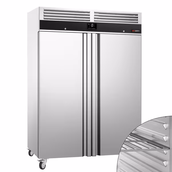 Ψυγείο από ανοξείδωτο χάλυβα PREMIUM - GN 2/1 - 1350 λίτρα - με 2 πόρτες