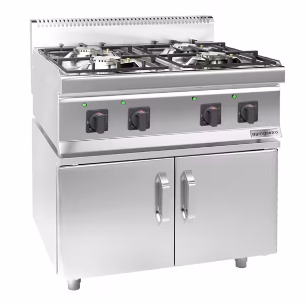 Gazlı Ocak - 23 kW -  4 Gözlü - 2 Kapılı alt stand dahil 