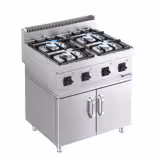 Gazlı Ocak PROFESYONEL - 23kW - 4 Gözlü - Dolaplı, 2 Kapı