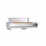 Opzetkoelvitrine ECO - met LED-verlichting - 1200x395mm - 4x GN 1/3