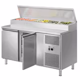 Commercial Refrigerated Prep Table ECO - 2 Doors - 1510 mm - for 8× GN 1/3 - top-insulated, energy-saving