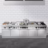 Gasbakplaat - 4kW - Geribbeld - Bakoppervlak: 296x430mm - met onderstel
