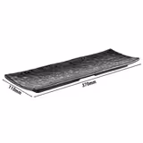 (6 stuks) Dienblad GLAMOUR - Melamine - 37x11cm - hoogte: 25mm - Zwart