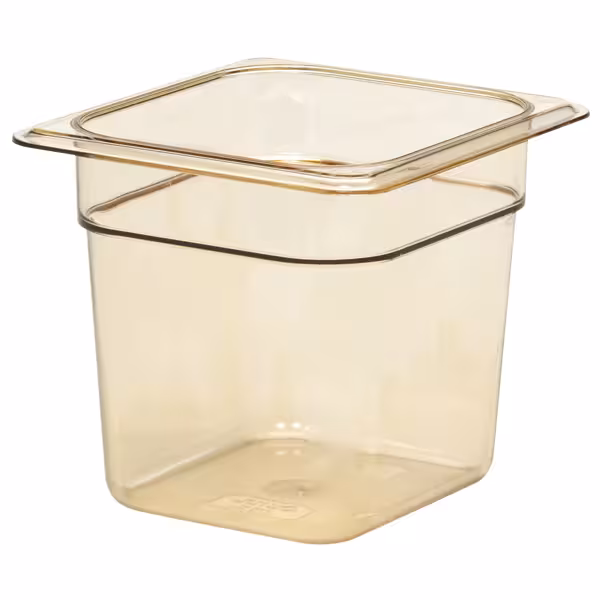 (6 Stück) CAMBRO | H-PAN™ - Hitzebeständiger Behälter GN 1/6 - Bernstein - Höhe: 150mm