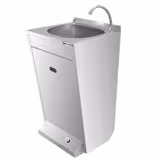 Lave-mains - Acier inoxydable - avec commande au pied, distributeur de savon