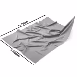 (10 buc) Lavetă din microfibră pentru pahare - microfibră (80% poliester, 20% poliamidă) - 500x700 mm - gri