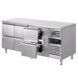 Tavolo refrigerato ECO - 1795x700mm - Ventilata - 417 L - con 6 cassetti