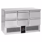 Commercial Counter Fridge PREMIUM - 1365x700mm - with 6 drawers - capacity 368 litres