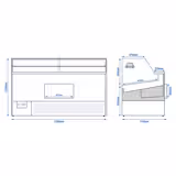 Balcão frigorífico - 1955x910mm - 254L - 1 prateleira - vidros duplos