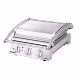 ROBAND | Kontaktní gril | Hamburger gril - 2,2 kW - nahoře drážkovaný & dole hladký - grilovací plocha: 375x275mm