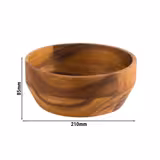 (6 Stück) Schale - ACACIA - Akazienholz - 1,8 Liter - Ø 210mm - Braun
