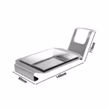 (3 szt.) Podstawka pod łyżkę - Prostokątna - Chrom wysoki połysk - 140x110x80mm