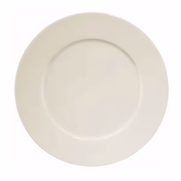 (12 stuks) PERA Creme - bord - vlak - porselein - Ø320mm - crème