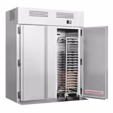 Armadio a carica frontale in acciaio inox PREMIUM - GN 2/1 - 2700L - fino a +8°C - con 2 porte - LED; ventilato; HACCP