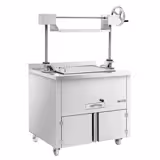 Barbecue à charbon de bois - 940mm - élévateur et 1 tiroir - Grille: 660x530mm