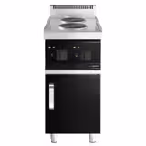 Cuisinière électrique - 4,6 kW - 2 plaques rondes - incl. soubassement avec 1 porte