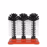 (2 Stück) FUCHS | DELFIN® Gläser-Spülbürste - 3x180mm - mit Kunststoffbodenplatte - 1-2-3