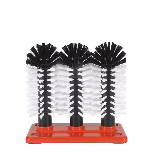(2 Stück) FUCHS | DELFIN® Gläser-Spülbürste - 3x180mm - mit Kunststoffbodenplatte - 1-2-3