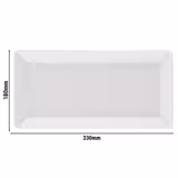 (12 st) MAYA - Serveringsfat - Rektangulär - Porslin - 330x180 mm - Vit