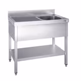 Mesa com pia de lavagem com base PREMIUM - 1,0 m - 1 pia à direita C 50 x L 50 x P 30 cm