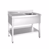 Spültisch PREMIUM - 1000x700mm - mit Grundboden - mit 1 Becken rechts