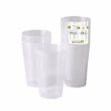 (288 uds) Vaso con relieve reutilizable de PP - 300ml - Ø77mm - Transparente