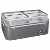 Vrieseiland - kopelement - 1850x850mm - 745 liter - Glazen schuifdeksels - Grijs