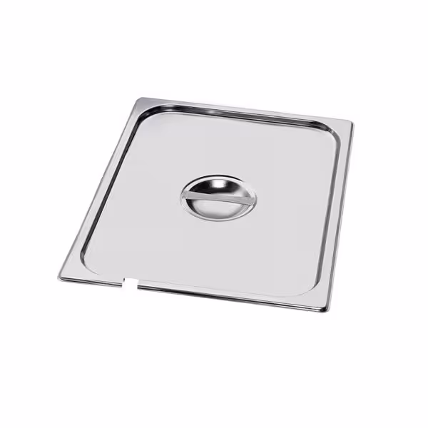 Stainless Steel GN Lid GN 2/3 - with ladle recess - 356x326x30mm