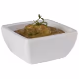 (6 stuks) Dipschaaltje - PURE - Melamine - 50ml - hoekig - 65x65mm - Wit