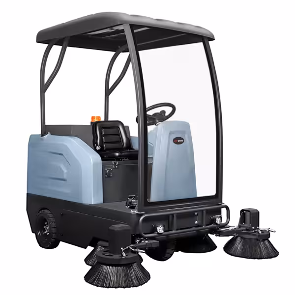 Zitveegmachine - Werkcapaciteit 13000m²/u - Veegbreedte 190cm - Accu - Gebruiksduur 3,5u