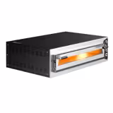 Elektrische pizzaoven (chamotte bakvloer) - 1340x920x380mm - 1 kamer - 1x6 pizza’s Ø35cm - tot 450°C - Handmatig - Stapelbaar