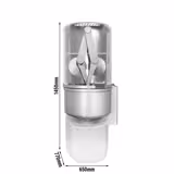 Amassadeira espiral para padaria - 68L / 50kg - 2 velocidades - com cuba fixa - 400V (trifásico) - para pizza e pão