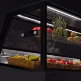 Mostrador refrigerado - 1580mm - 290 litros - con iluminación LED y 1 estante