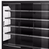Vitrina mural refrigerada - 1940x700x2000mm - 893L - con 4 puertas correderas de vidrio y 4 estantes - Negro