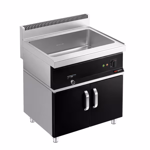 Elektro Bain-Marie - 2,4 kW - 2x GN 1/1 oder 4x GN 1/2 - inkl. Unterbau mit 2 Türen