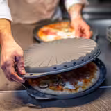 (6 st) Återanvändbar pizzabox - för Ø 32 cm pizzor - grå