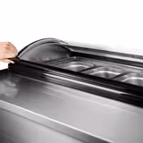 Tisch-Eisvitrine - 805mm - für 4x 5L Eisbehälter - gewölbter Deckel