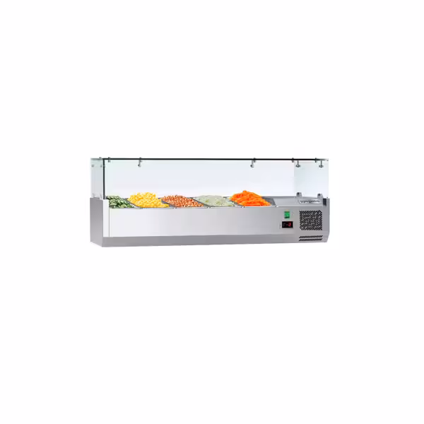 Επιτραπέζια ψυχόμενη βιτρίνα ECO - 1200x335 mm - 5x GN 1/4