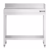 Corner Stainless Steel Work Table 700 Deep with Rear & Right Upstand PREMIUM – 700x700 mm - AISI 304