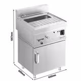 Elektro Nudelkocher mit Wasserhahn - 28 Liter - 9 kW - inkl. Unterbau mit 2 Türen