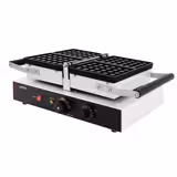 Commercial Waffle Maker - Single - Manual - 1.6kW - Shape: Brussels - with 180° rotating plates