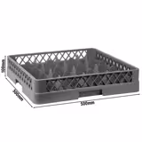 Casier à verres - 500x500mm - 16 compartiments - Gris - compatible ARU16N