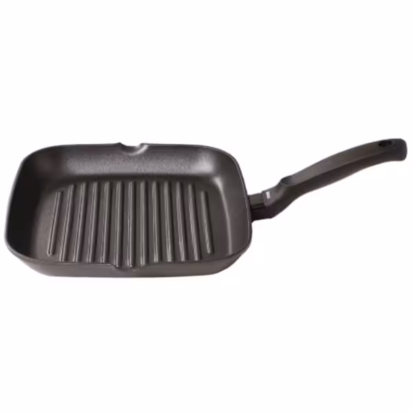 Plaque de cuisson PREMIUM - Compatible avec les plaques à induction - 260 x 260 mm - avec poignée fixe en bakélite