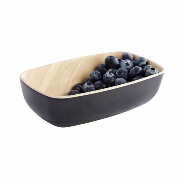 (6 szt.) Miska GN eckig - FRIDA - Akryl - 0,5l - GN 1/6 - 176x108x55mm - Głębokość:55mm - Czarny/Beżowy