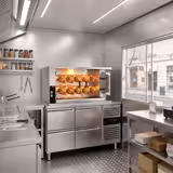 Girapolli professionale – grill per polli a gas - 9,4kW - con 2 spiedi - capacità fino a 10 polli